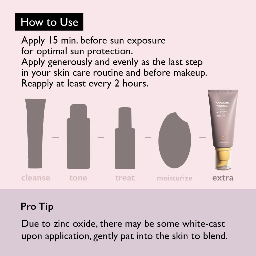 Haruharu Wonder - Black Rice Pure Mineral Relief Daily Sunscreen
