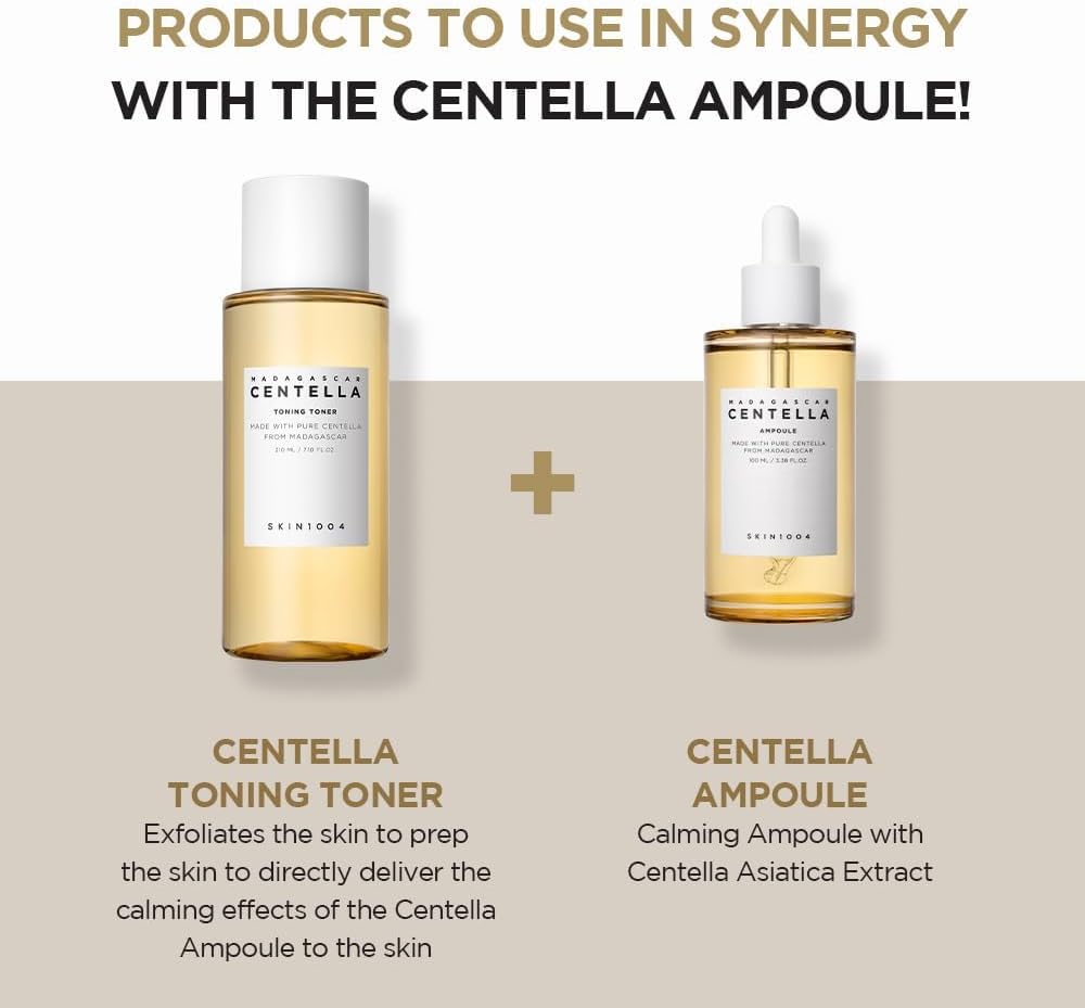 SKIN1004 - Madagascar Centella Toning Toner + Ampoule Facial Serum Set