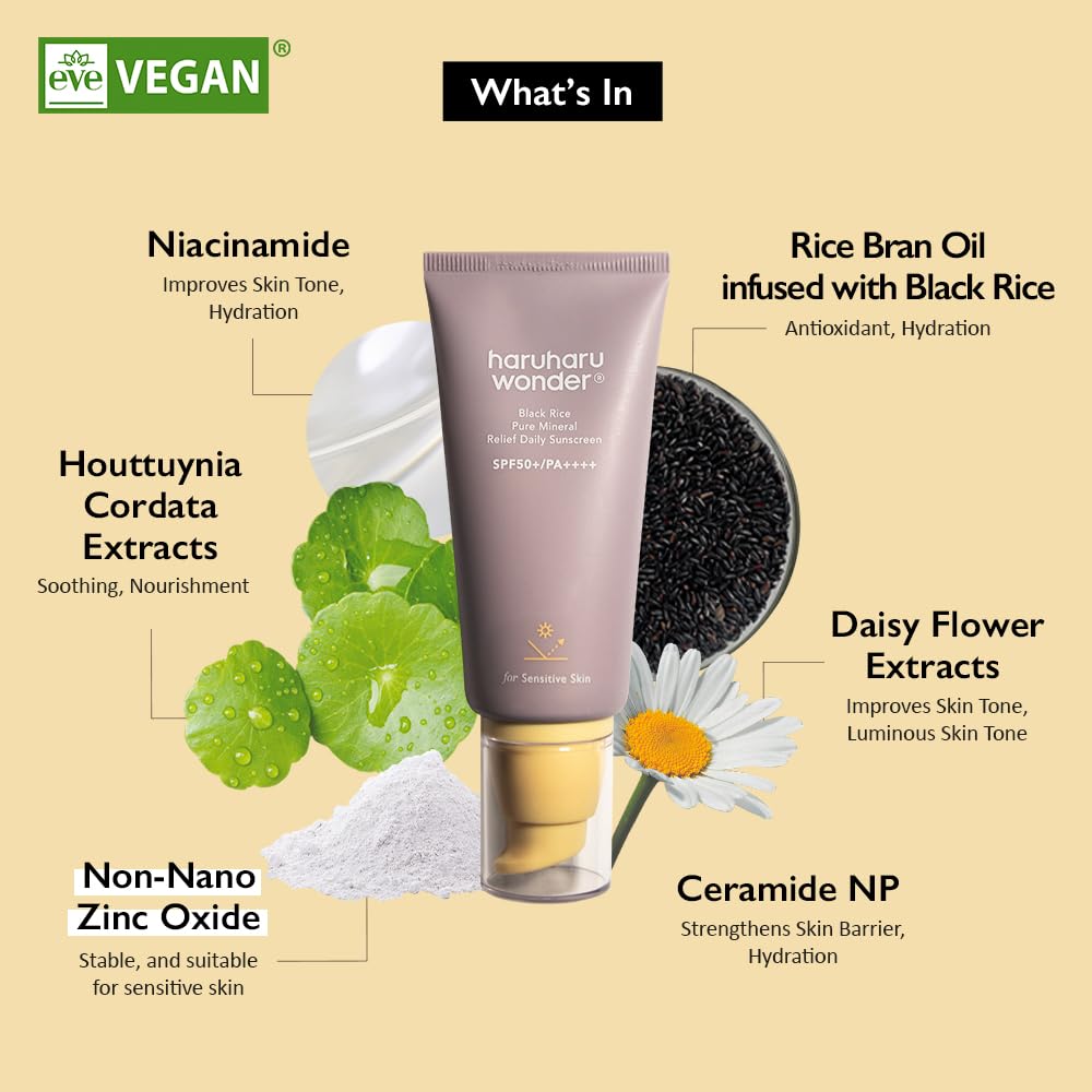 Haruharu Wonder - Black Rice Pure Mineral Relief Daily Sunscreen