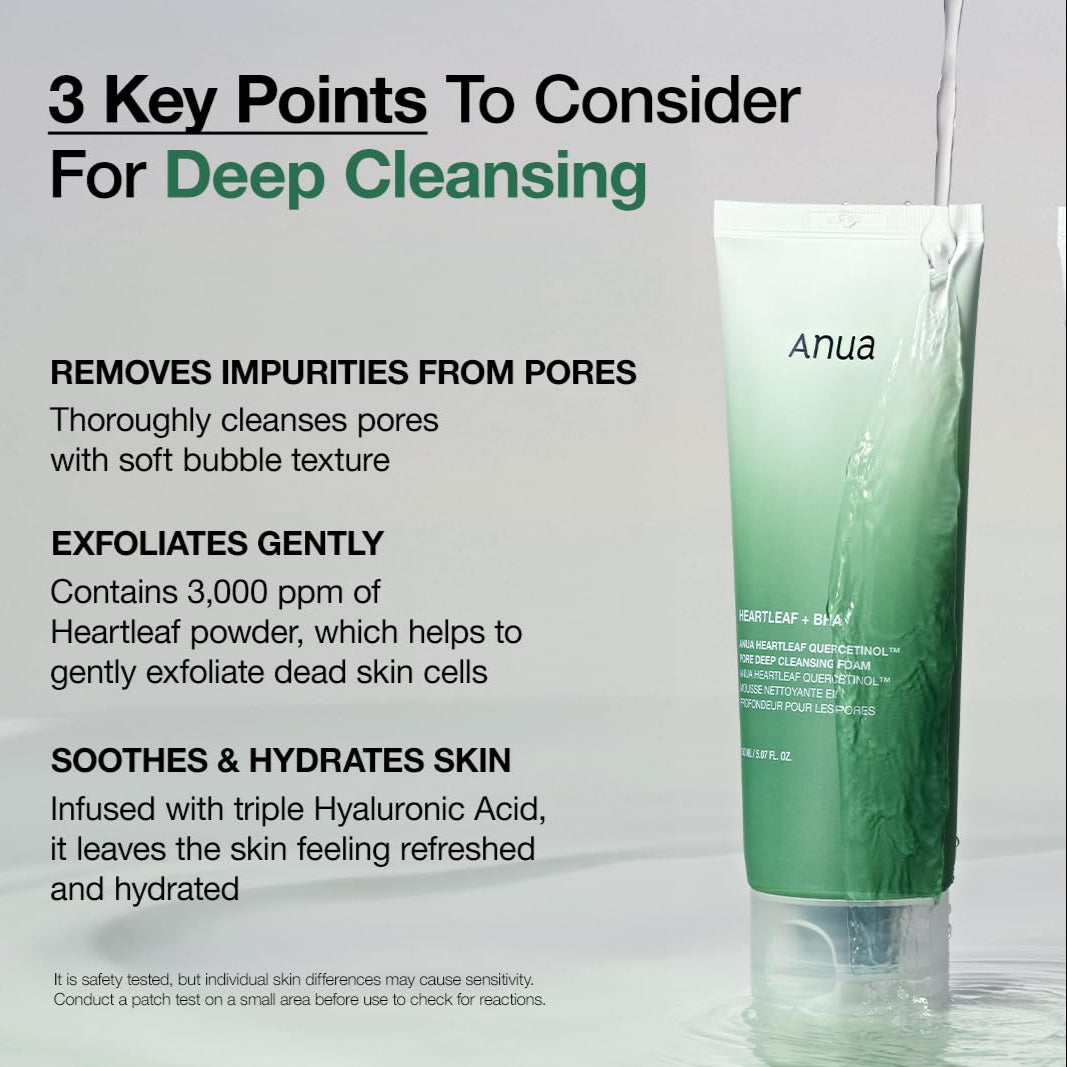 Anua - Heartleaf Quercetinol Pore Deep Cleansing Foam