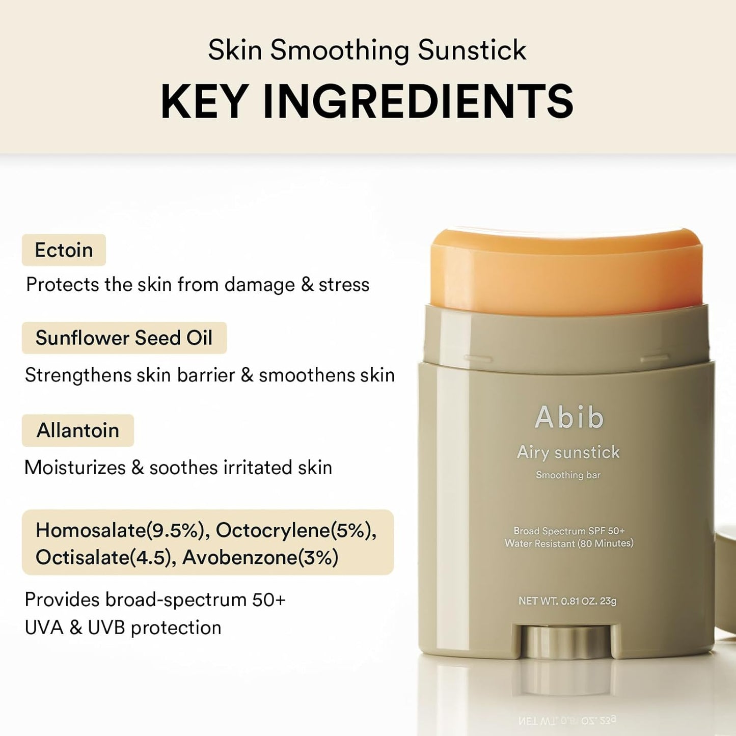 Abib - Airy Sun stick Smoothing Bar SPF50