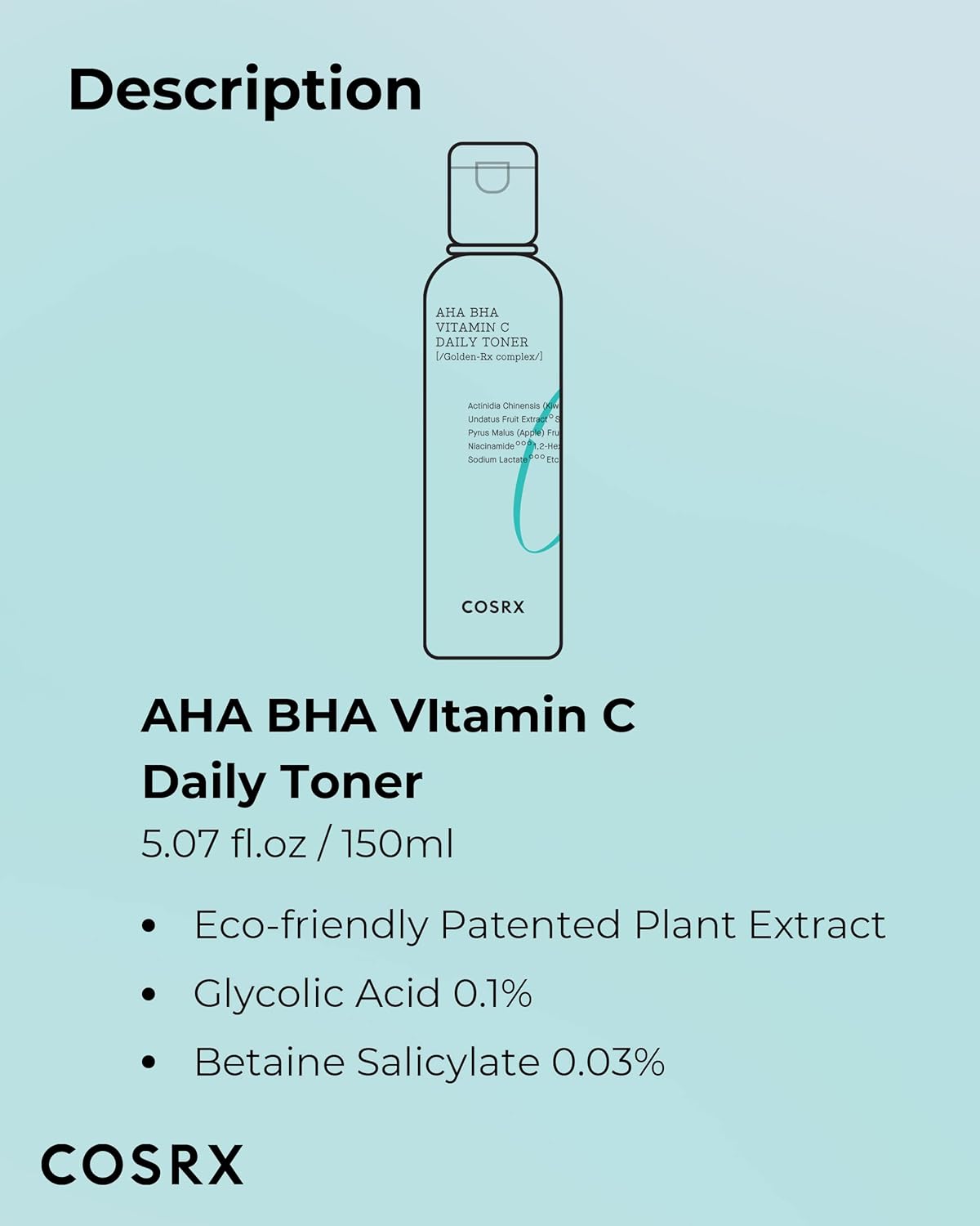 COSRX - AHA BHA Vitamin C Daily Toner