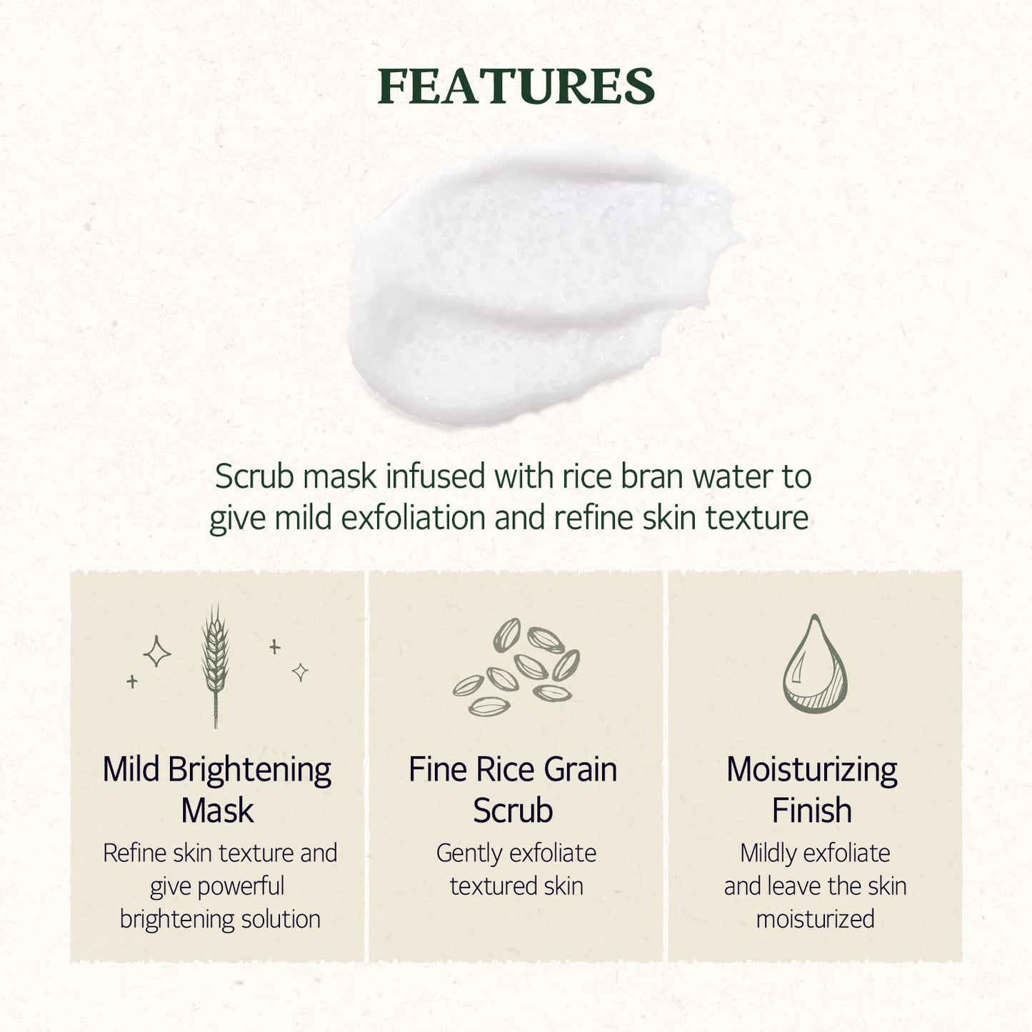 SKINFOOD - Rice Mask Wash Off Gently Exfoliates the Skin