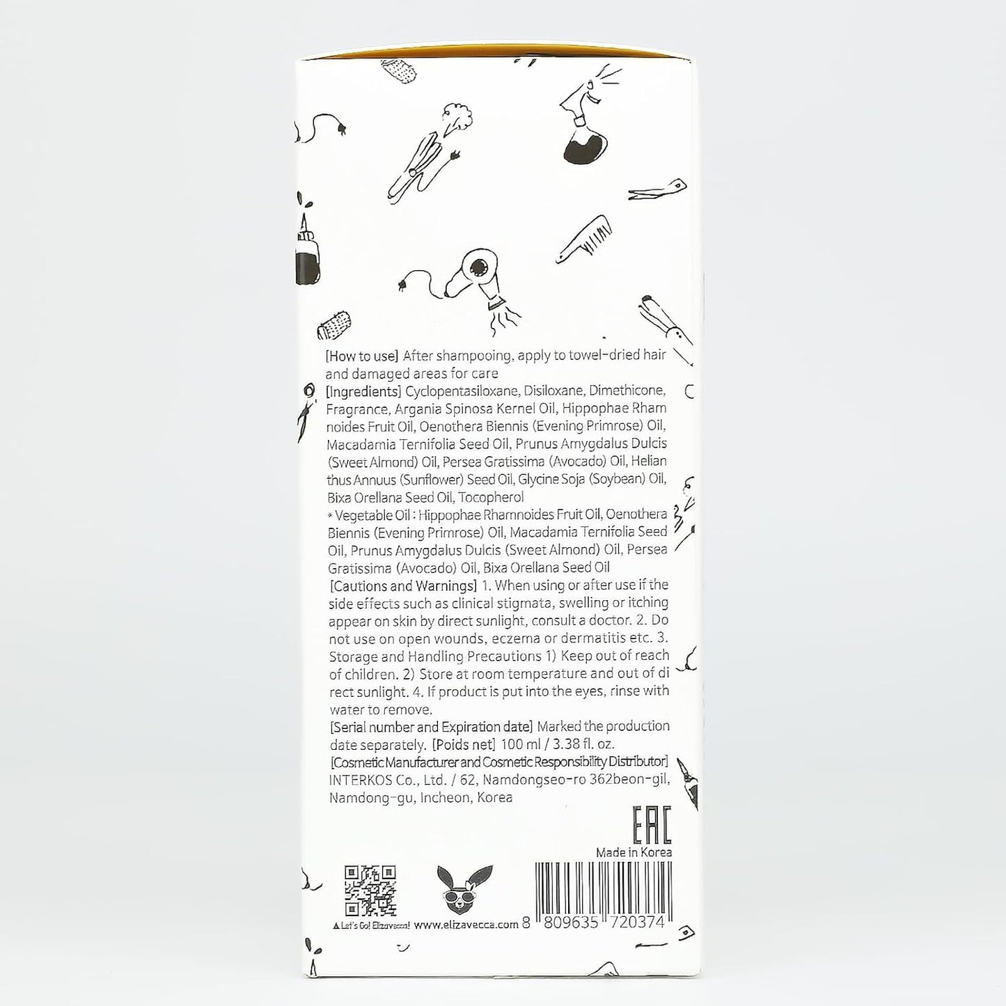 Elizavecca - Cer-100 Hair Muscle Essence Oil