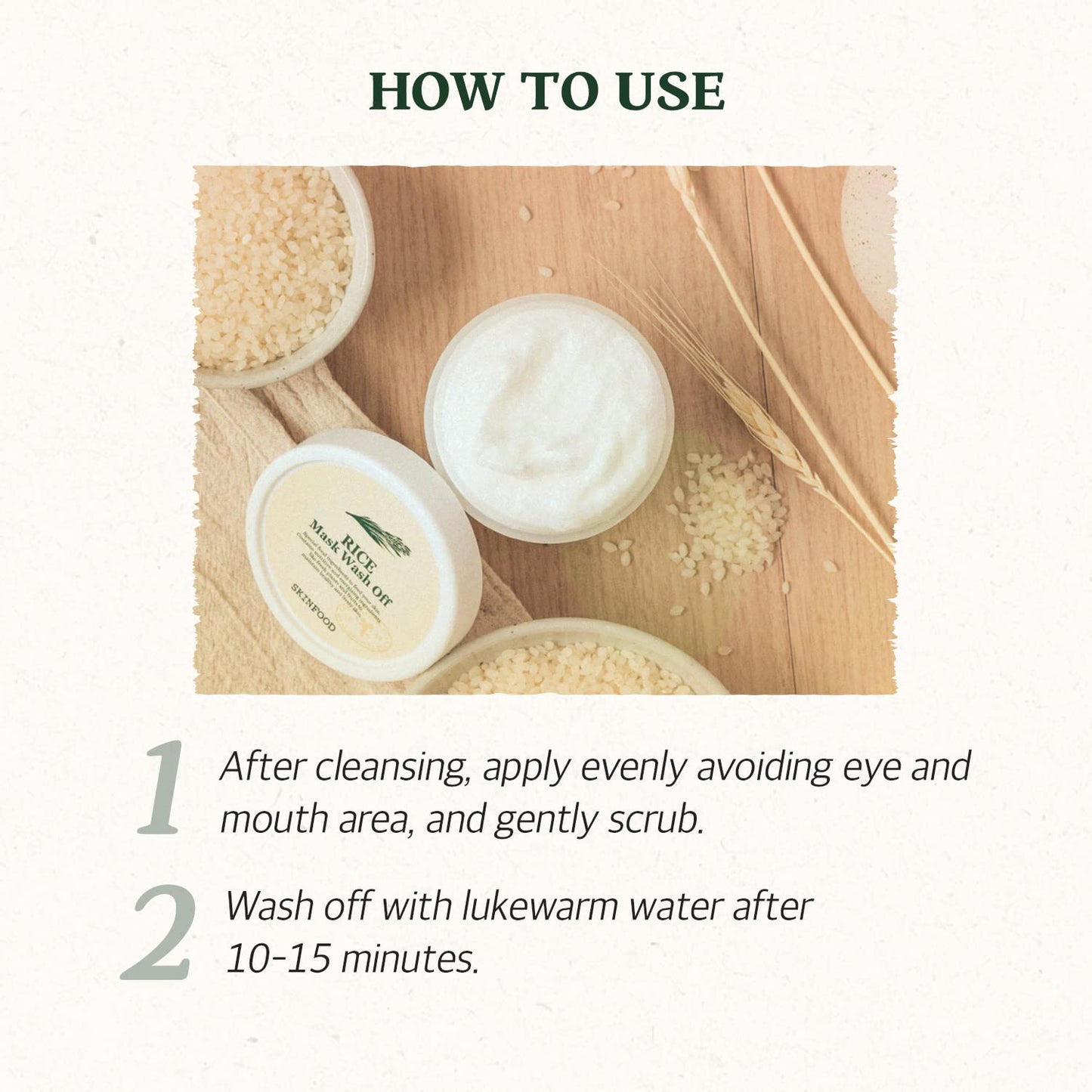 SKINFOOD - Rice Mask Wash Off Gently Exfoliates the Skin
