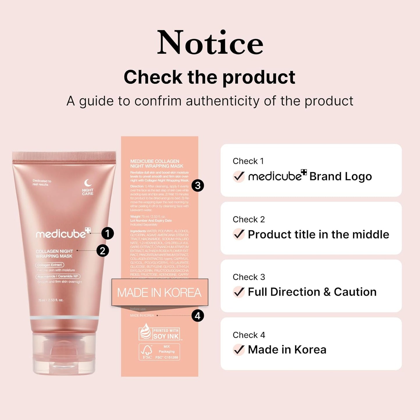 Medicube - Collagen Overnight Wrapping Peel Off Facial Mask Pack