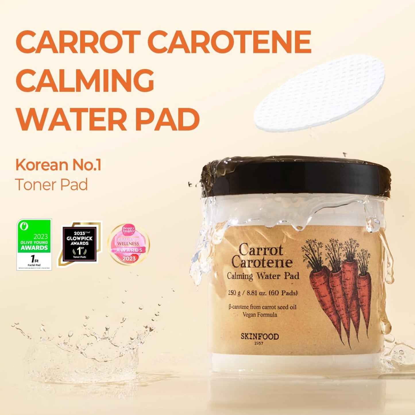 SKINFOOD - Carrot Carotene Calming Water Pad