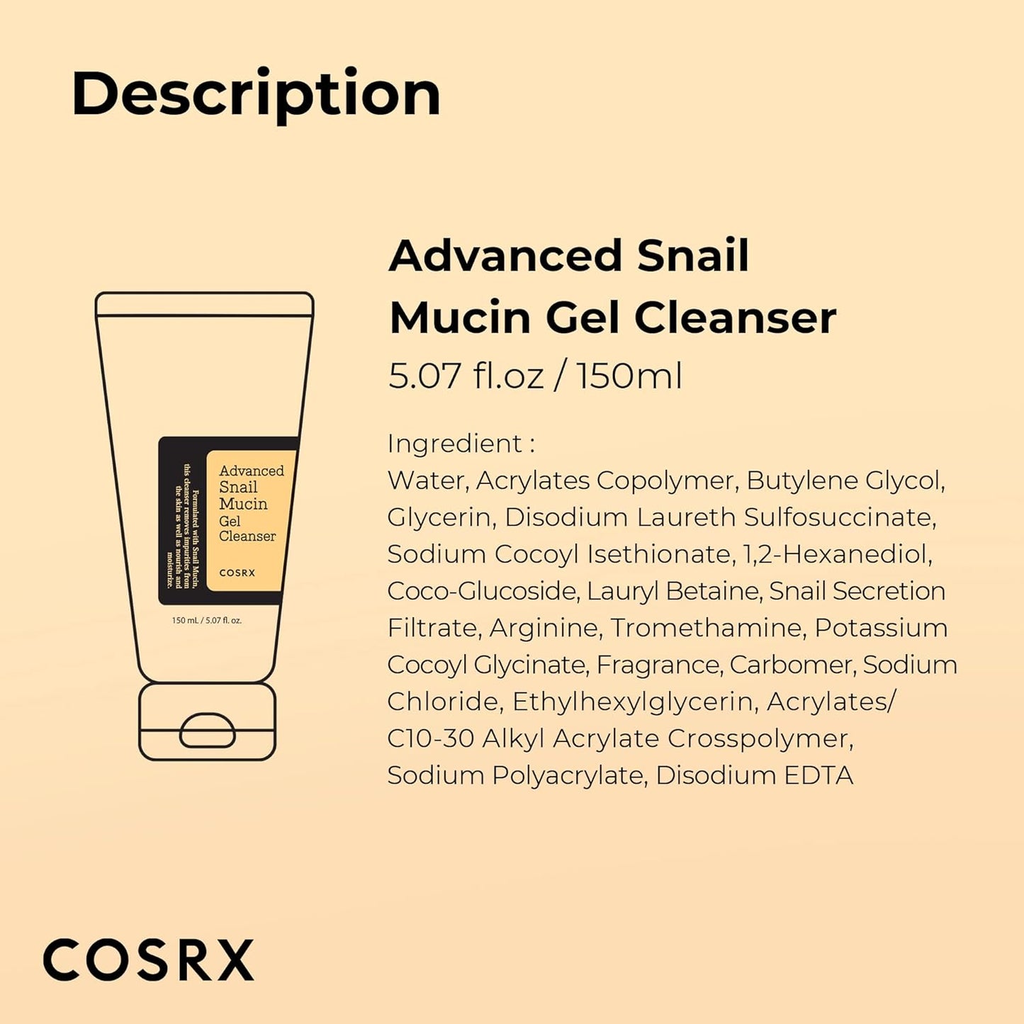 COSRX - Advanced Snail Mucin Gel Cleanser