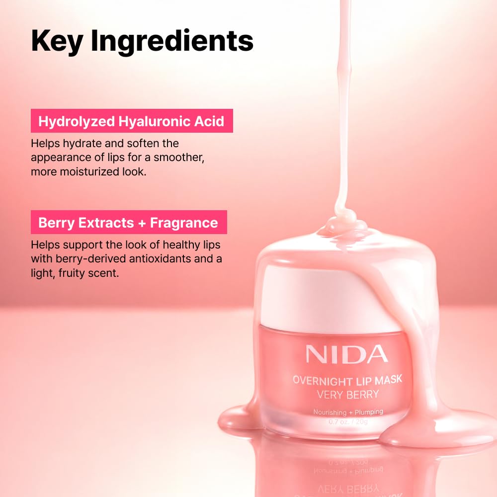 NIDA Overnight Lip Mask - Very Berry