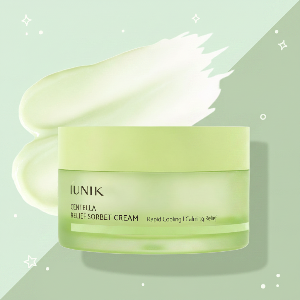IUNIK Centella Relief Sorbet Cream -Cooling &Calming Moisturizer