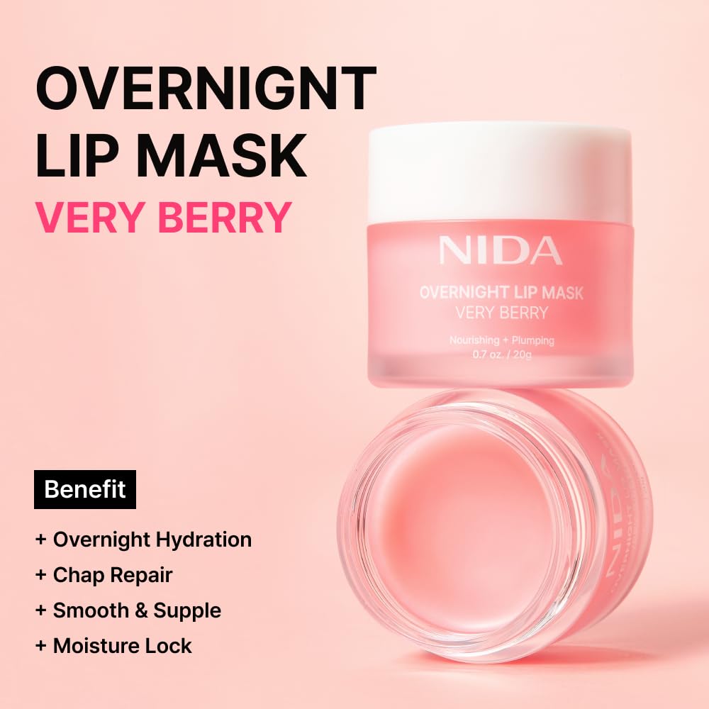 NIDA Overnight Lip Mask - Very Berry