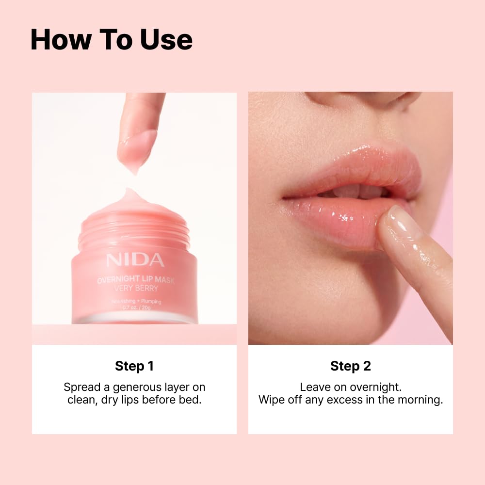 NIDA Overnight Lip Mask - Very Berry