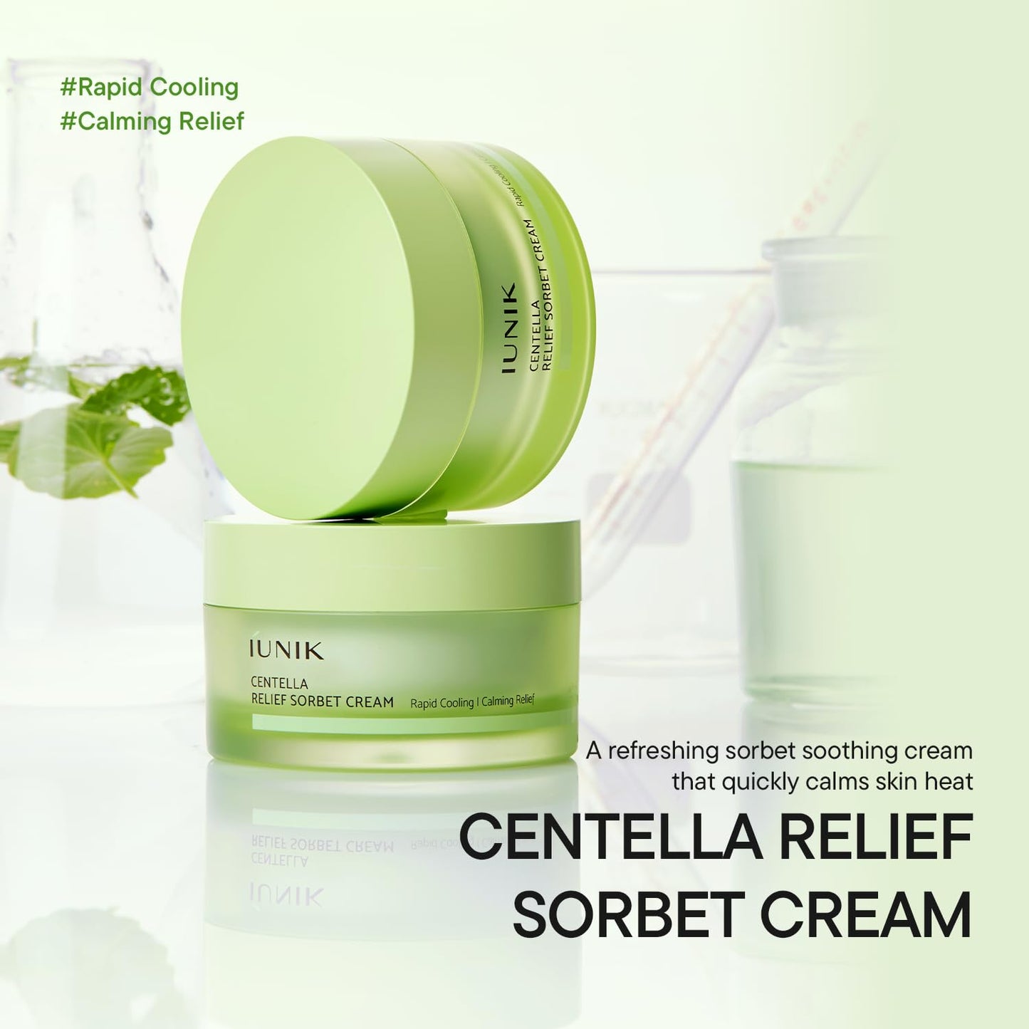 IUNIK Centella Relief Sorbet Cream -Cooling &Calming Moisturizer