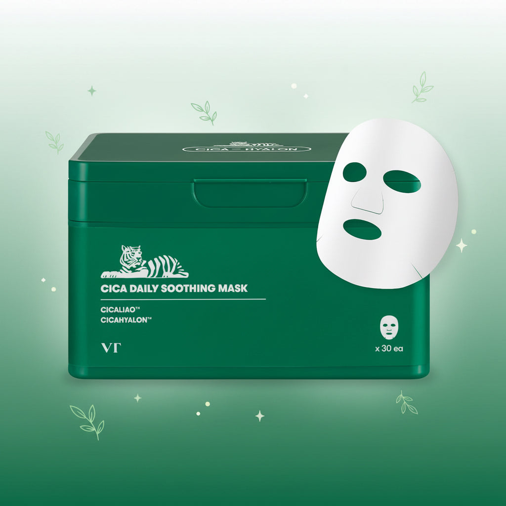 VT COSMETICS CICA Daily Soothing Mask, 30 Sheet