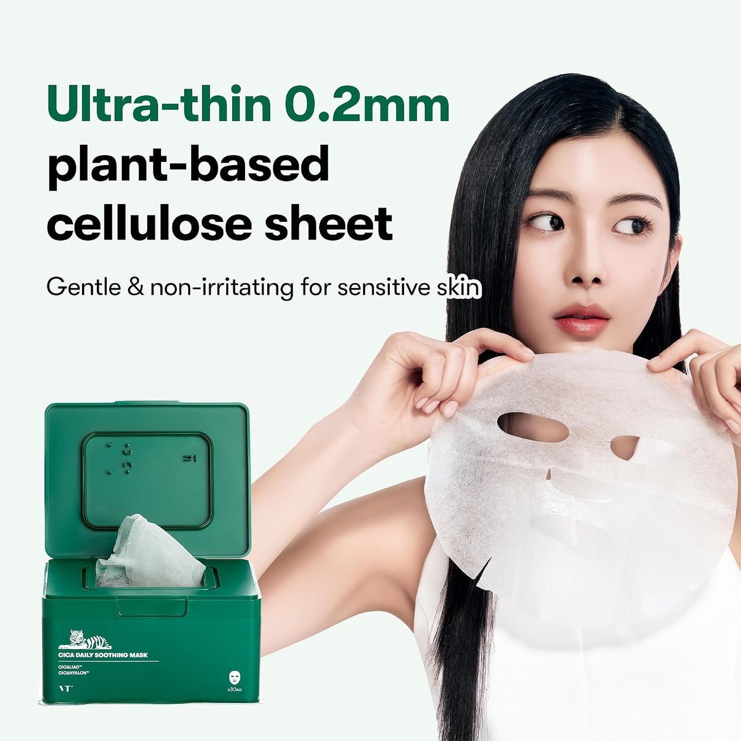 VT COSMETICS CICA Daily Soothing Mask, 30 Sheet